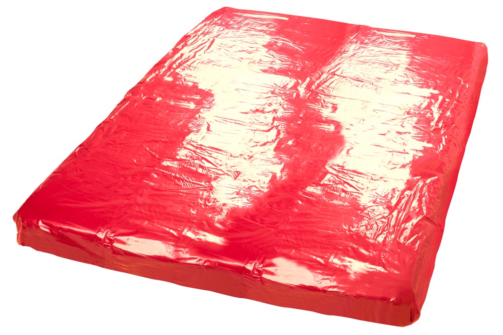 Vinil Bed Sheet Roșu Cearșaf Vinil Impermeabil 200x230 cm - imagine 3