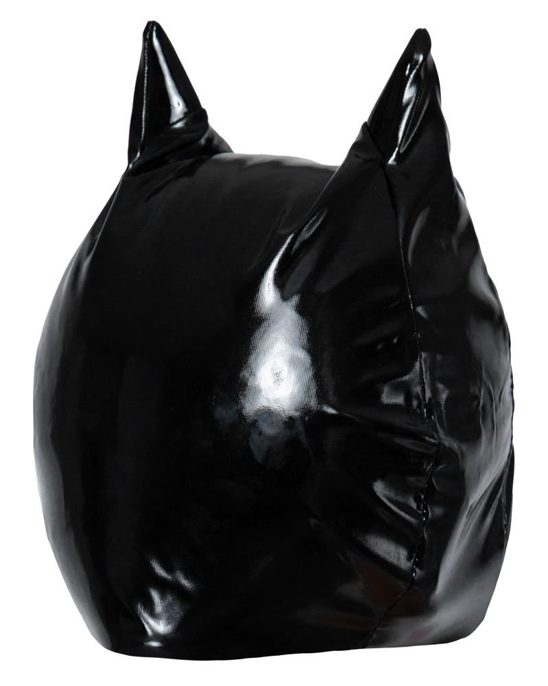 Vinil Cat Mască S-L Black Level cu Urechi și Decupaje pentru Ochi - imagine 6