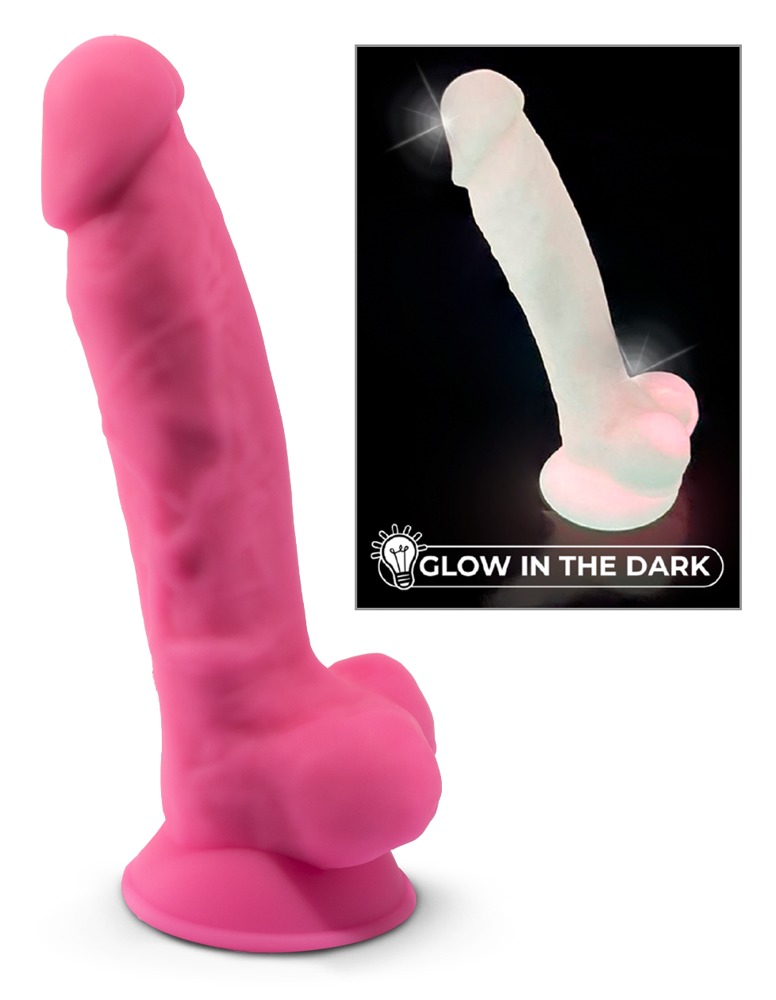SilexD Model 7 Glow in the Dark Dildo Realist din Silicon cu Ventuză - imagine 2