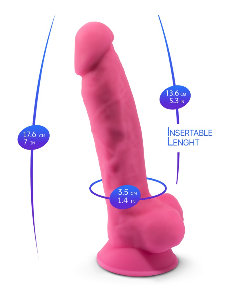 SilexD Model 7 Glow in the Dark Dildo Realist din Silicon cu Ventuză - imagine 6