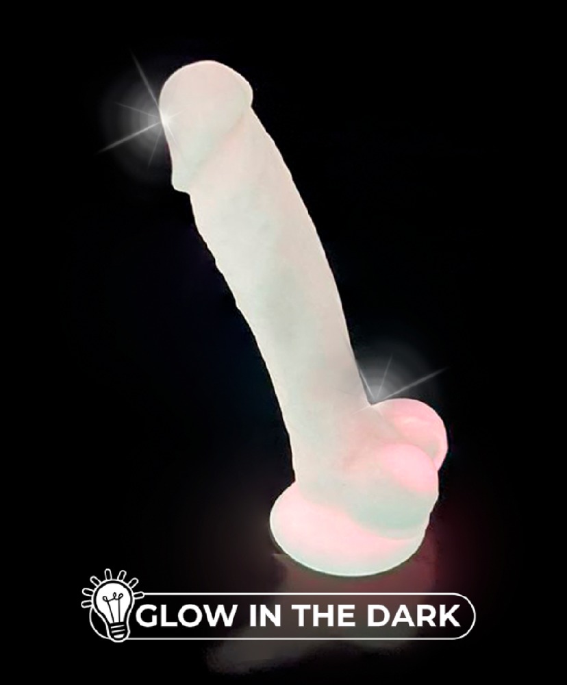 SilexD Model 7 Glow in the Dark Dildo Realist din Silicon cu Ventuză - imagine 7
