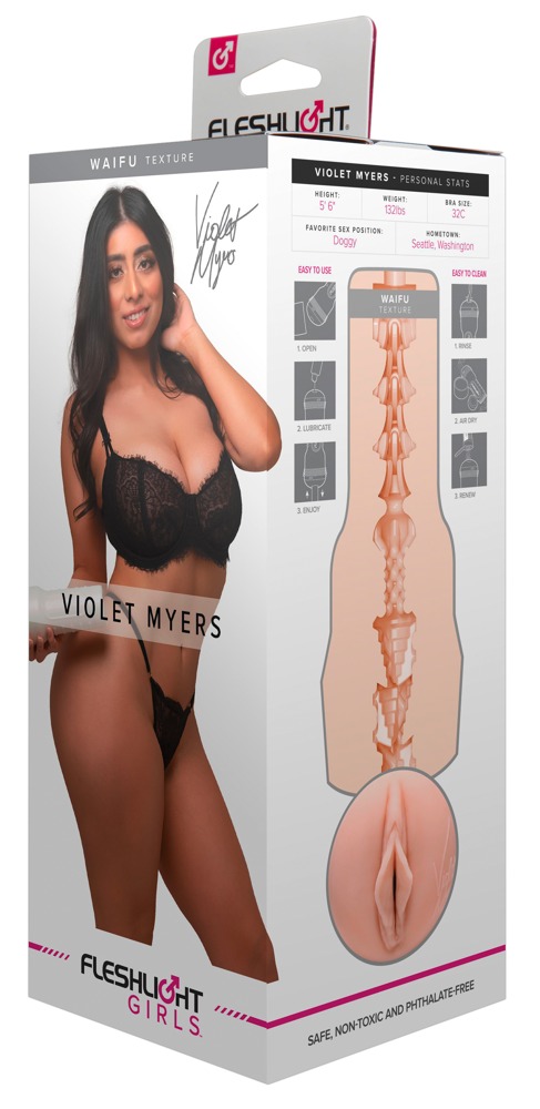 Fleshlight Violet Myers Waifu Masturbator cu Textură Intensă și SuperSkin