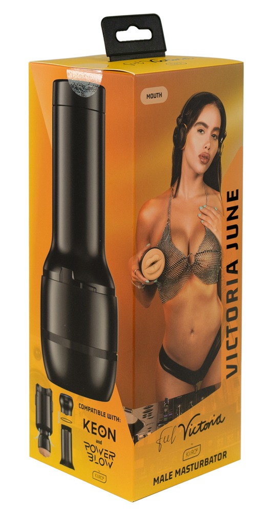 Kiiroo FeelVictoria June Mouth Masturbator cu Textură Realistă și TPE