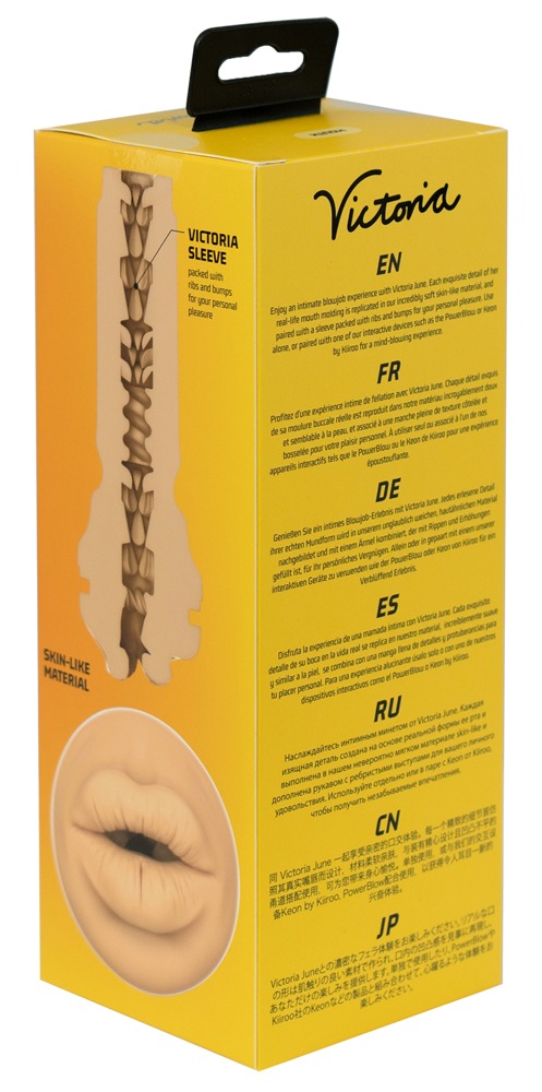 Kiiroo FeelVictoria June Mouth Masturbator cu Textură Realistă și TPE - imagine 7