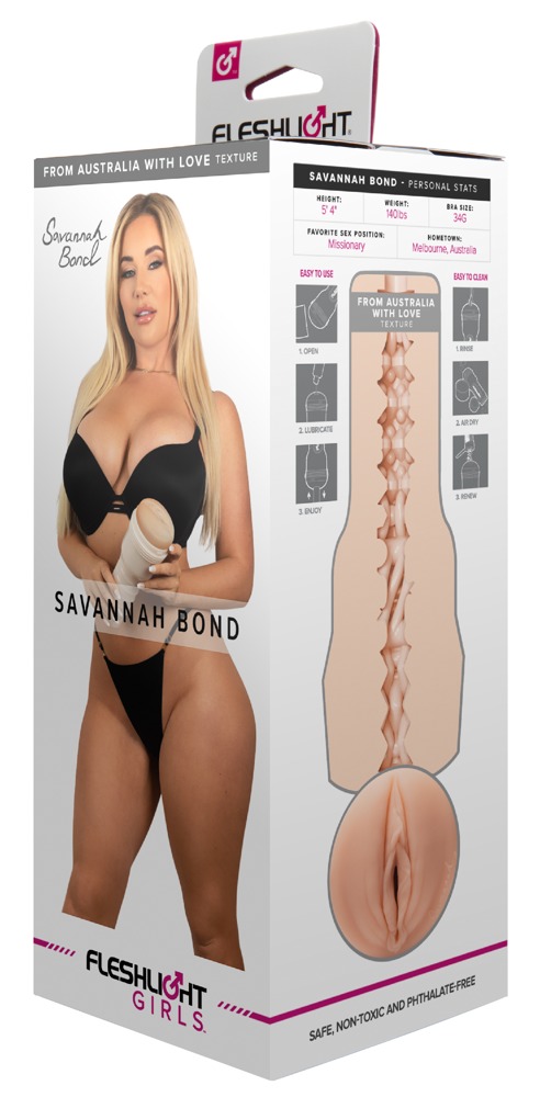 Fleshlight Savannah Bond Masturbator cu Textură Intensă și SuperSkin
