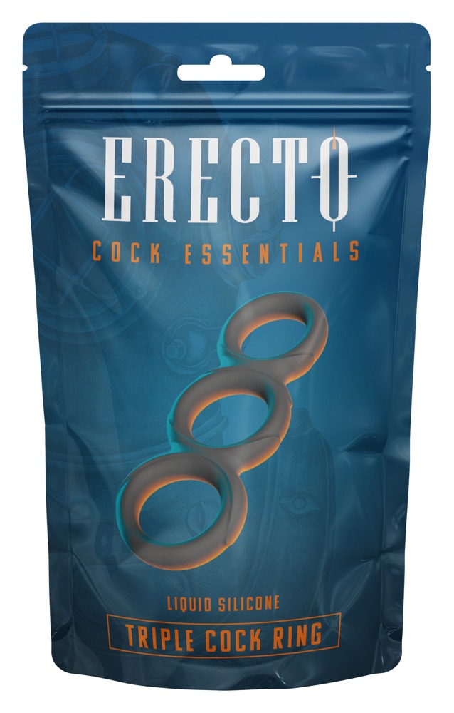 Erecto Triple Cock Ring Inel Triplu pentru Penis și Testicule