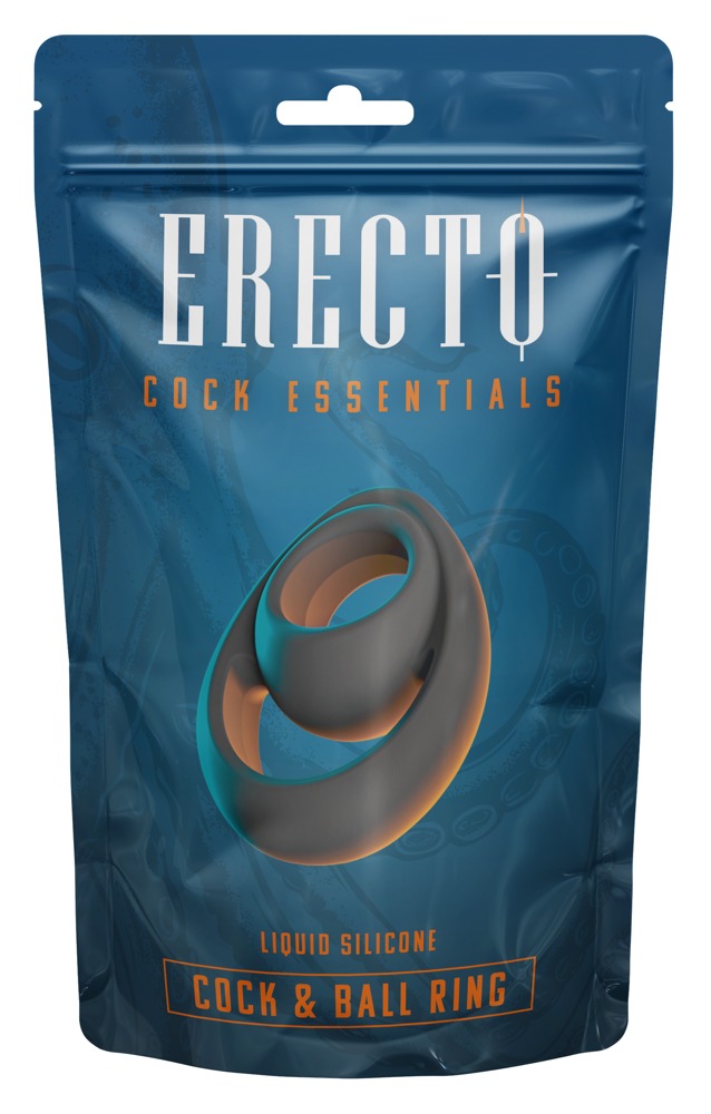 Erecto Cock & Ball Ring 2 Inel pentru Penis și Testicule cu Stimulator