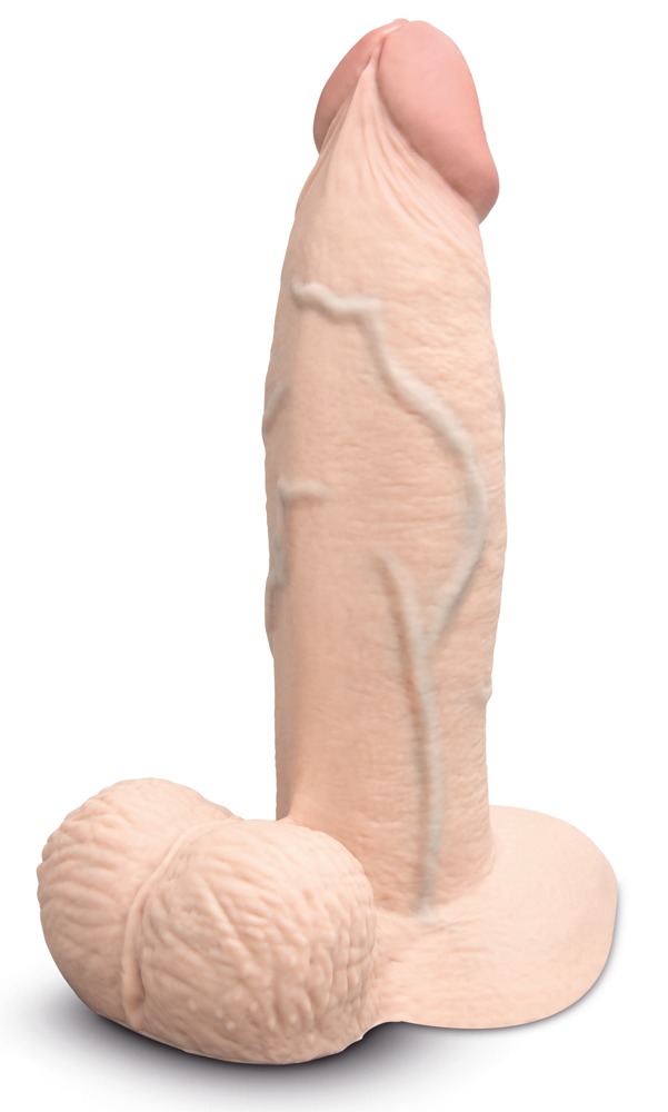 b-Vibe Slipskin 7 Girthy Crea Dildo Realist 17.8 cm cu Ventuză - imagine 3