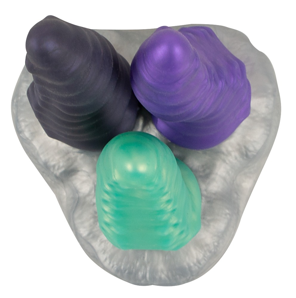 Beasty Cocks Triple Tentacle – Dildo Triplu din Liquid Silicone, Flexibil și Texturat - imagine 5