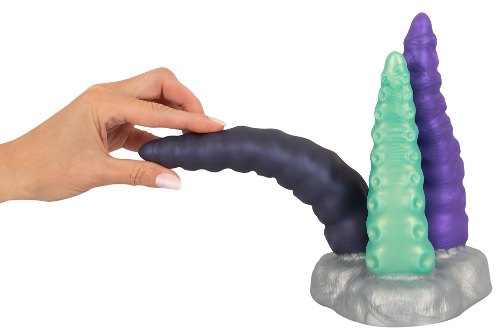 Beasty Cocks Triple Tentacle – Dildo Triplu din Liquid Silicone, Flexibil și Texturat - imagine 8
