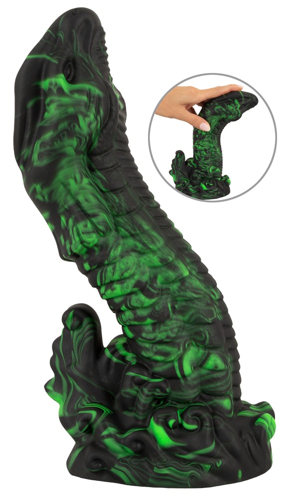Beasty Cocks Lizard Peak Dildo cu Ventuză din Silicon Lichid 22 cm - imagine 2