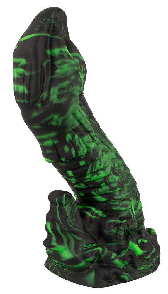 Beasty Cocks Lizard Peak Dildo cu Ventuză din Silicon Lichid 22 cm - imagine 3