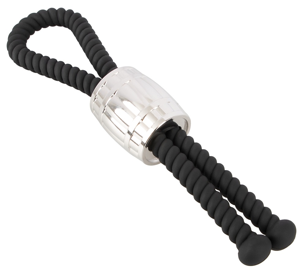 Rebel Heavy Rope Cock Strap Curea Reglabilă din Silicon cu Greutate - imagine 4
