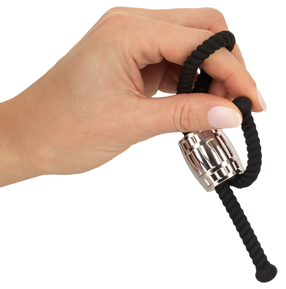 Rebel Heavy Rope Cock Strap Curea Reglabilă din Silicon cu Greutate - imagine 5