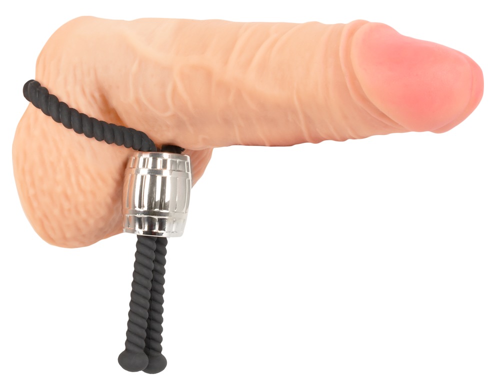 Rebel Heavy Rope Cock Strap Curea Reglabilă din Silicon cu Greutate - imagine 8