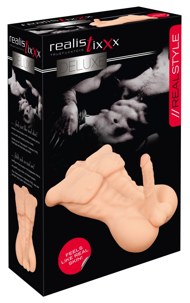 Realistixxx Deluxe Man Torso Masturbator Realist cu Penis și Textură Anală