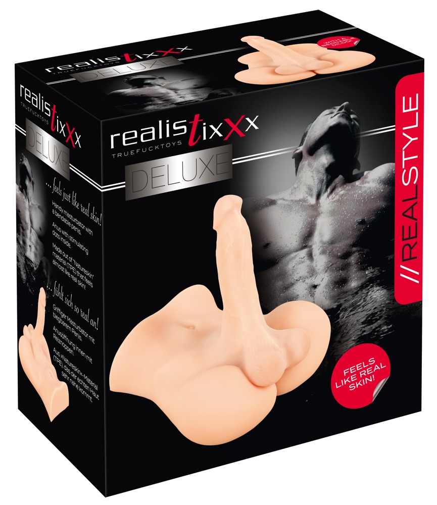 Realistixxx Deluxe Man 02 Tors Masculin Realist cu Dildo și Stimulare Anală