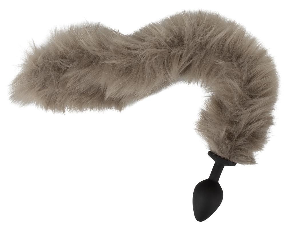 Fluffy Tail Gri You2Toys Dop Anal din Silicon cu Coadă Pufoasă - imagine 4