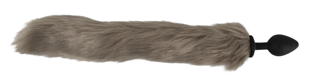 Fluffy Tail Gri You2Toys Dop Anal din Silicon cu Coadă Pufoasă - imagine 5