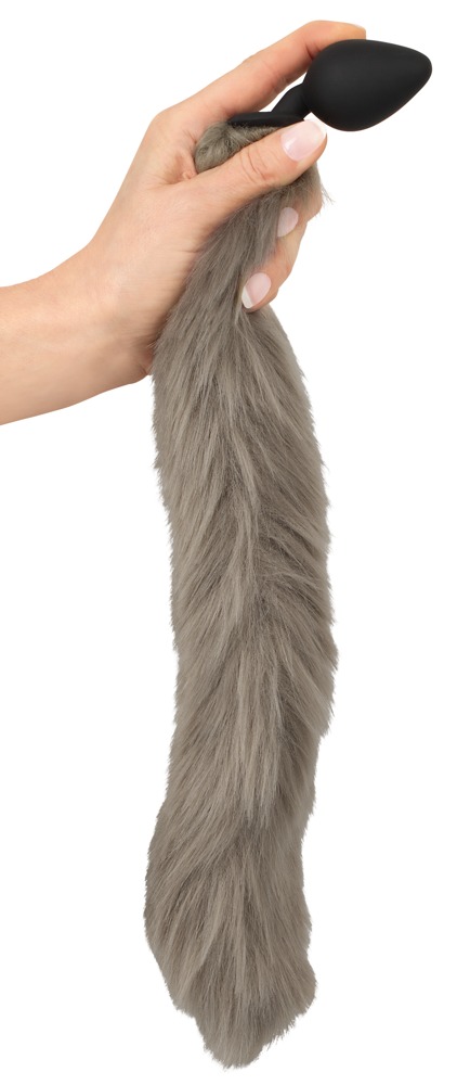 Fluffy Tail Gri You2Toys Dop Anal din Silicon cu Coadă Pufoasă - imagine 7