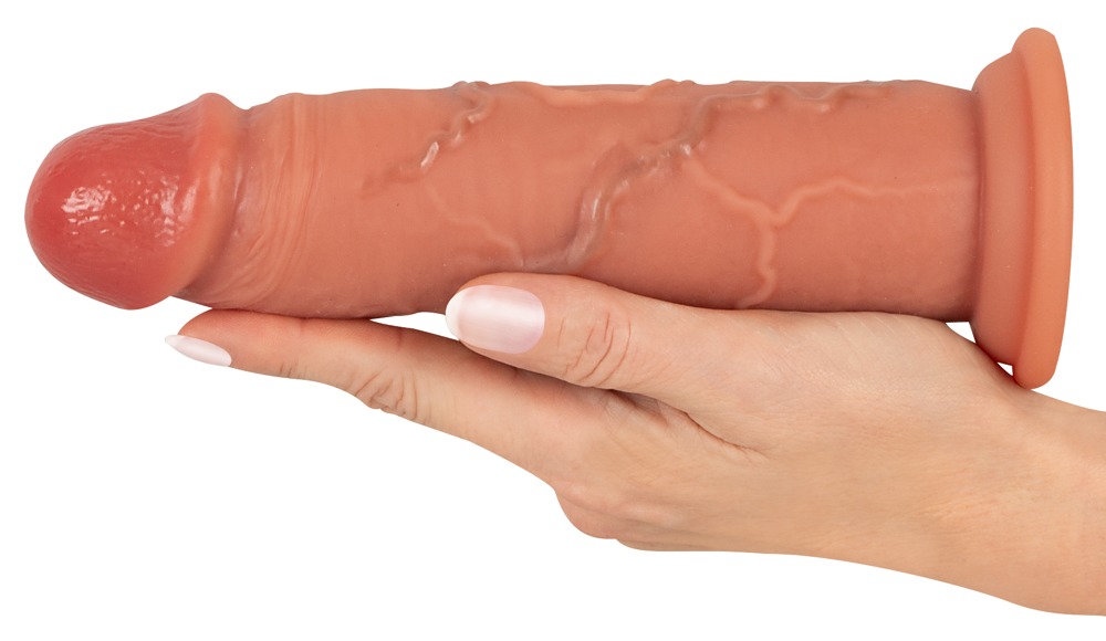 Realistixxx Moveable Skin Dildo Realist din Silicon Dual Density cu Ventuză - imagine 6
