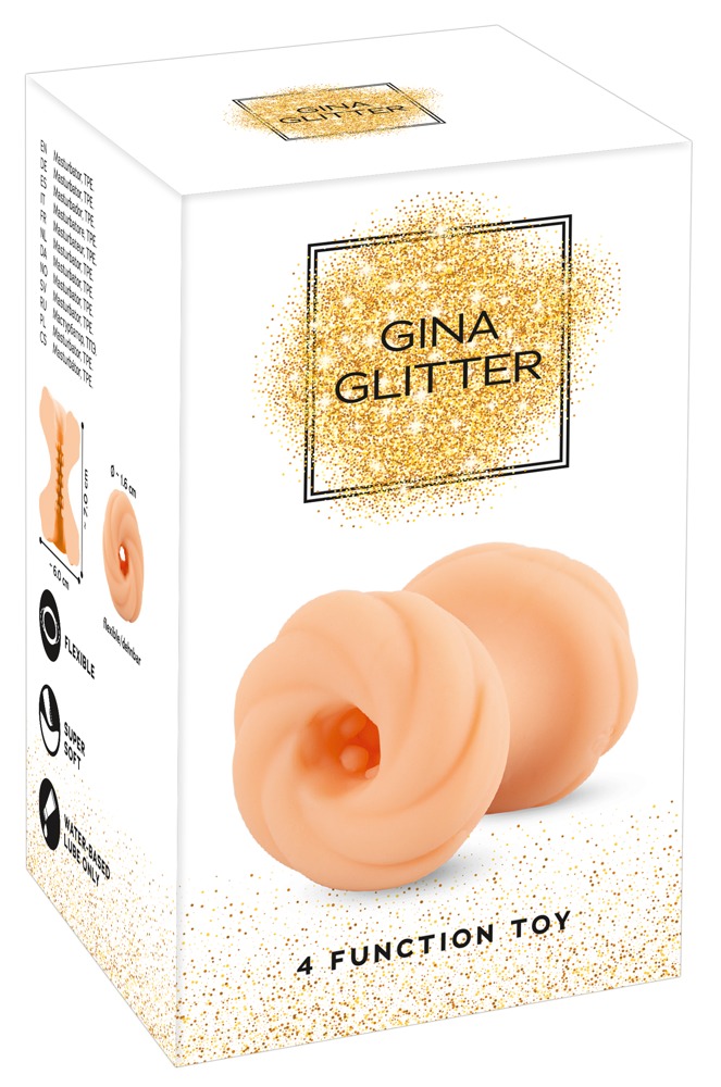 Gina Glitter 4in1 Pleasure Toy Inel Penis Întinzător Testicule și Masturbator