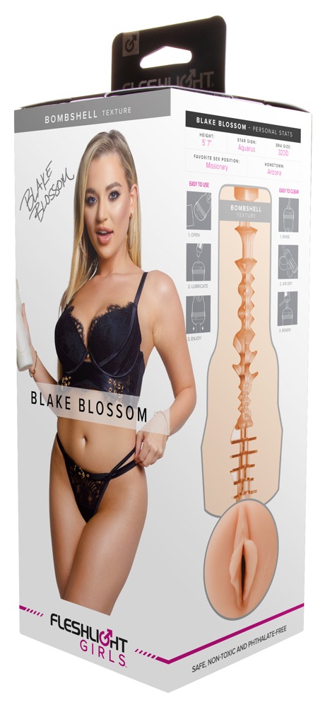 Fleshlight Blake Blossom Bombshell Masturbator Realist pentru Bărbați, 25 cm
