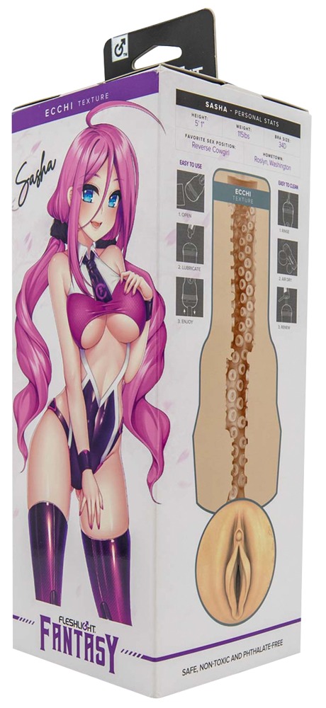 Fleshlight Sasha Nakamoto Ecchi Masturbator Hentai cu Textură Tentaculară
