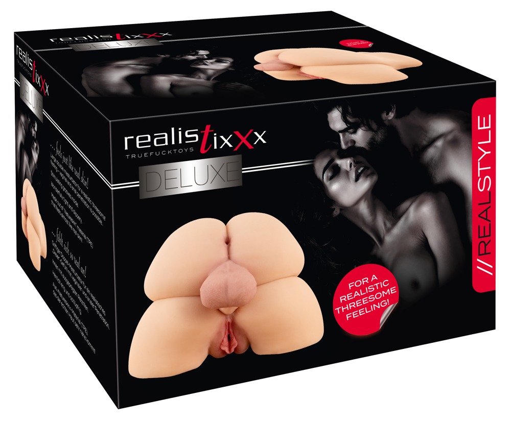Realistixxx Deluxe Double Torso Masturbator Dublu cu Canale Vaginal și Anal