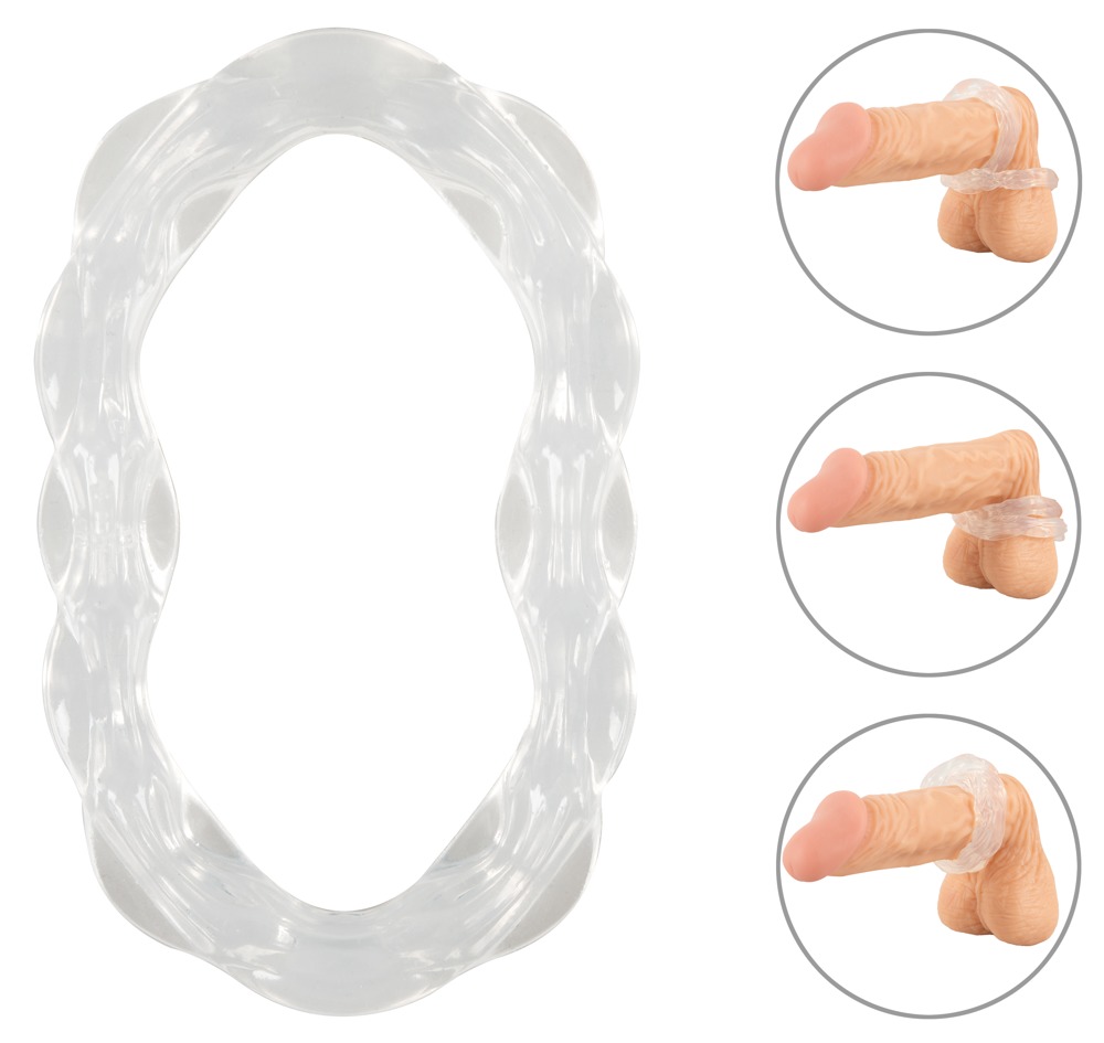 Beau Coeur Parinor Silicon Inel pentru Penis și Testicule Transparent - imagine 2