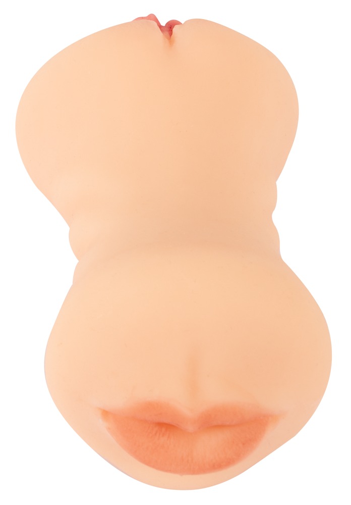 Nature Mouth Vagina Ass Masturbator 3 în 1 Nuanța Pielii cu 3 Canale - imagine 6