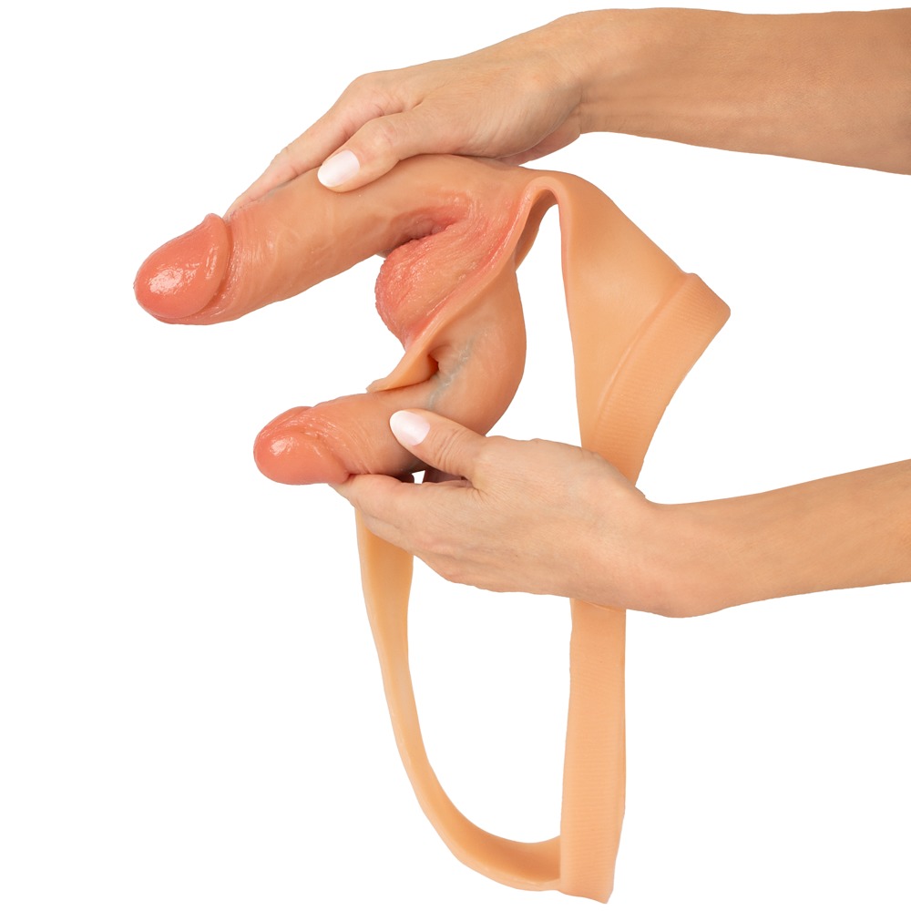 You2Toys Double Penis Tanga cu Dildo Intern și Extern din Silicon - imagine 6