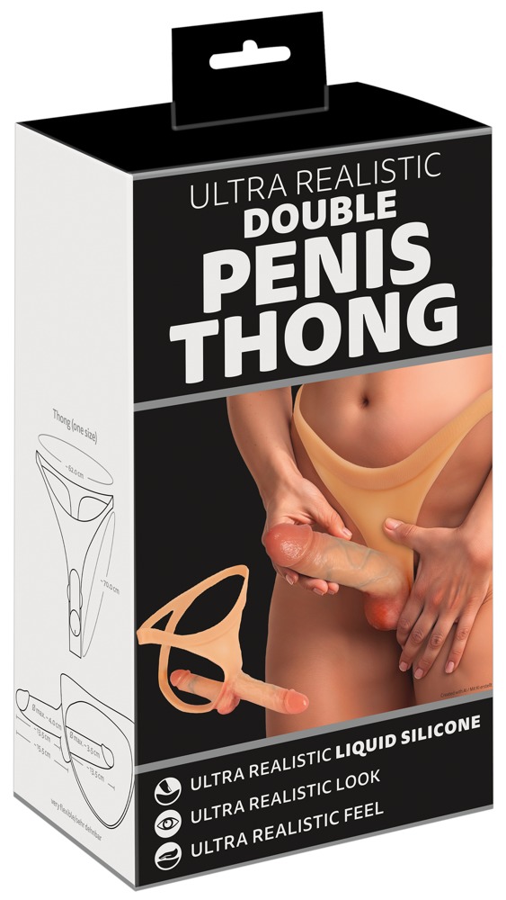 You2Toys Double Penis Tanga cu Dildo Intern și Extern din Silicon