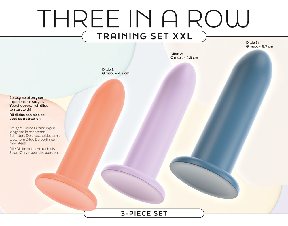 Three In A Row Training Set Set 3 Dildo-uri din Silicon cu Ventuză - imagine 7