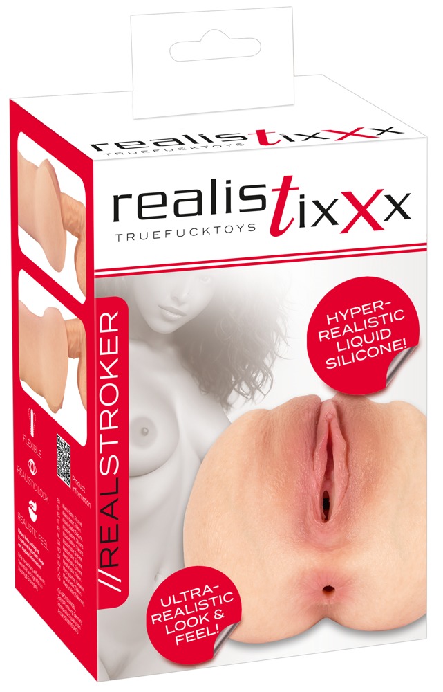 Realistixxx RealStroker Realis Masturbator cu 2 Canale Realistice din Silicon