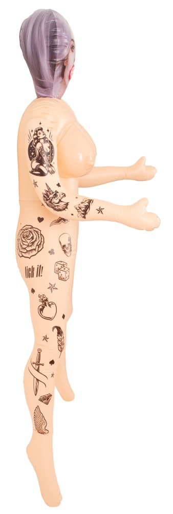 NaughtyDollz Tattooed Sex Doll Păpușă Gonflabilă 152 cm cu 3 Orificii - imagine 4