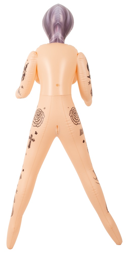 NaughtyDollz Tattooed Sex Doll Păpușă Gonflabilă 152 cm cu 3 Orificii - imagine 5