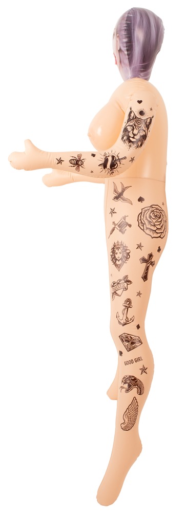 NaughtyDollz Tattooed Sex Doll Păpușă Gonflabilă 152 cm cu 3 Orificii - imagine 6