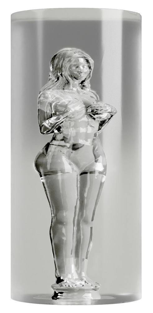 Female Shaped Tunnel STROKER Masturbator Transparent din TPE 14.2 cm - imagine 4