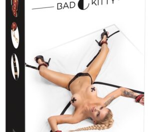 Bad Kitty Bed Door Restraint Set Bondage 5 Piese cu Cătușe pentru Mâini și Glezne