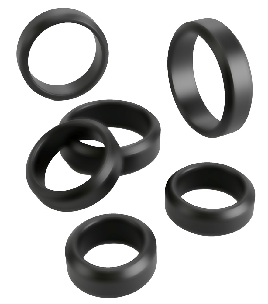 Cock & Ball Stretching Kit You2Toys Set 6 Inele din Silicon - imagine 3