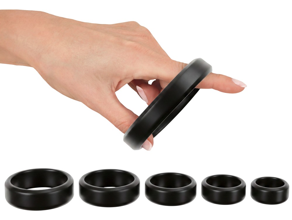 Cock & Ball Stretching Kit You2Toys Set 6 Inele din Silicon - imagine 4