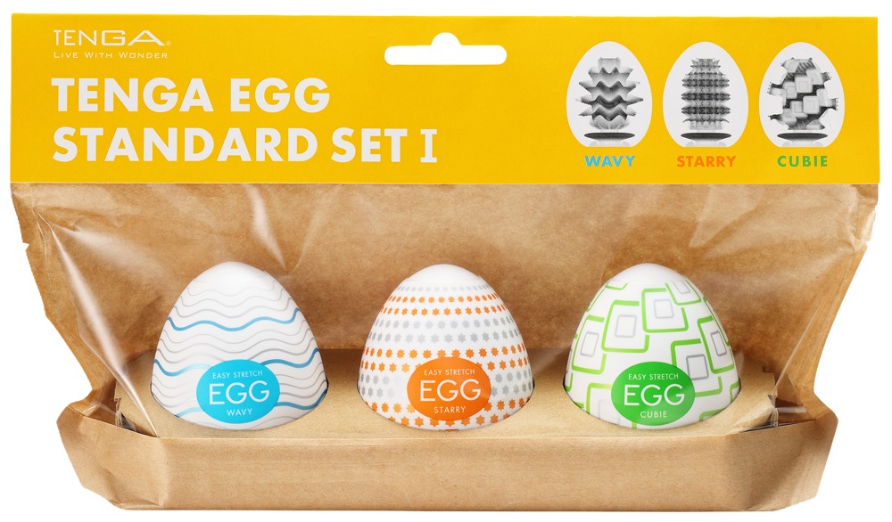 Tenga Egg Standard x3 Set Masturbatoare de Unică Folosință cu 3 Texturi