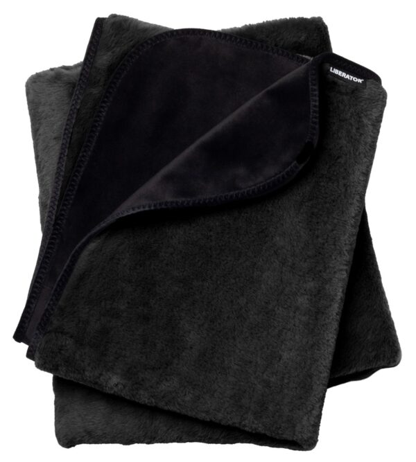 Liberator Faux Fur Fascinator Pătură Protectoare Impermeabilă Gri/Negru, 183 x 137 cm - imagine 5
