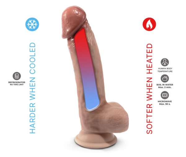 Dildo Realist Premium cu Ventuză și Nucleu Flexibil 17,8 cm Nuanța Pielii - imagine 13