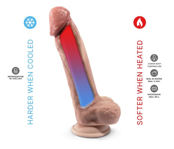 Dildo Realist Premium cu Ventuză și Nucleu Flexibil 17,8 cm Nuanța Pielii - imagine 21