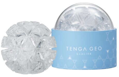 TENGA GEO GLACIER Masturbator Transparent Reutilizabil cu Textură Intensă, Lubrifiant Inclus