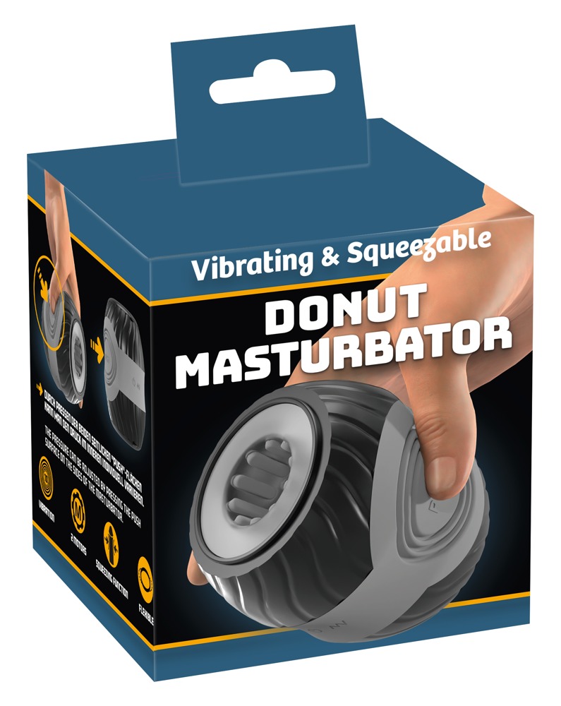 Donut Masturbator cu Vibrații și Presiune Reglabilă 10 Moduri