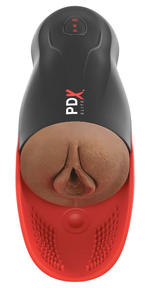 PDX Elite Fuck-O-Matic 2 Masturbator cu Aspirație Vibrații și Stimulator Testicular - imagine 2