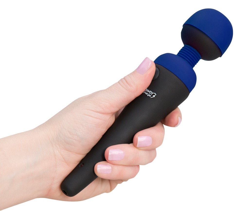 Palmpower Recharge Roz Vibrator Wand cu 2 Niveluri de Vibrație - imagine 13